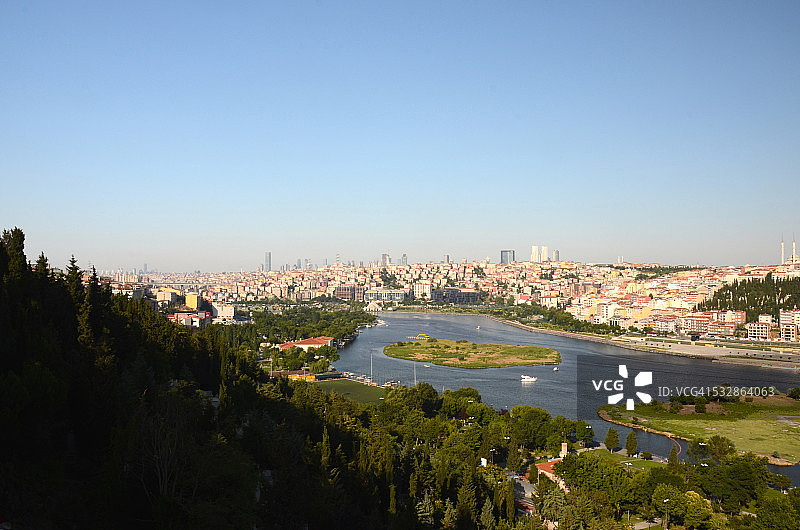 从皮埃尔·洛蒂山看金角湾全景图片素材