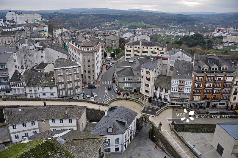 西班牙卢戈大教堂塔楼风光图片素材