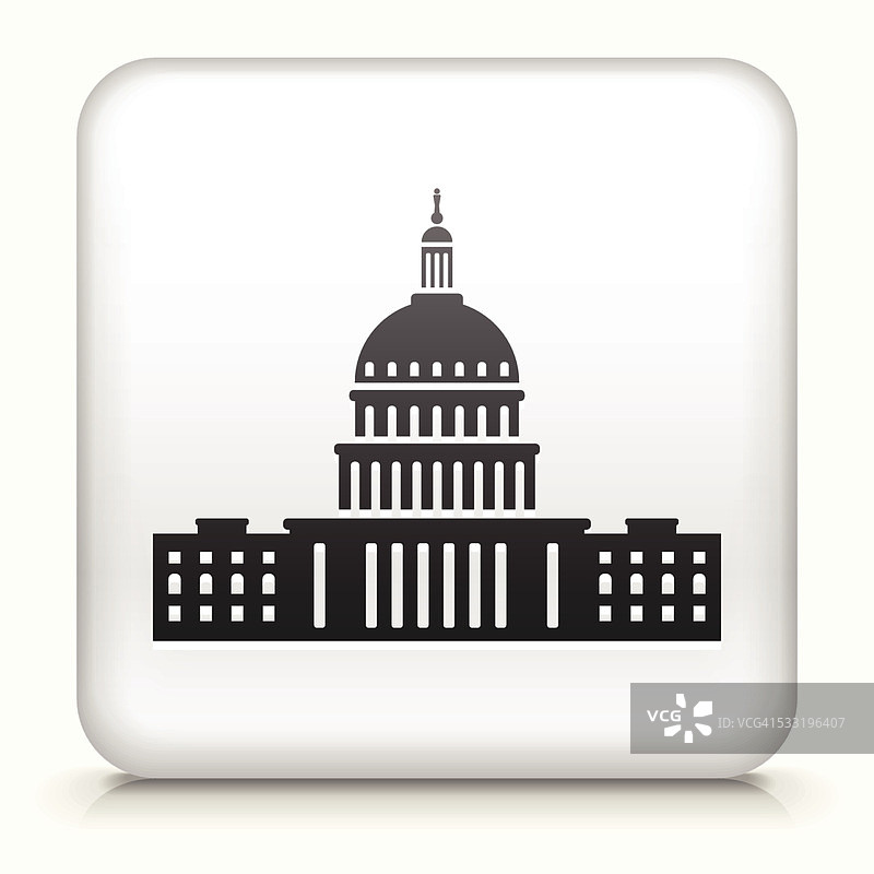 带有议会的方形按钮免版税矢量艺术图片素材