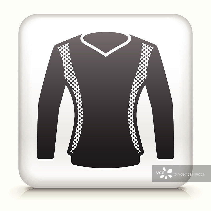 带毛衣的方形按钮免版税矢量图图片素材