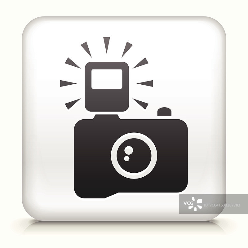 带相机的方形按钮免版税矢量艺术图图片素材