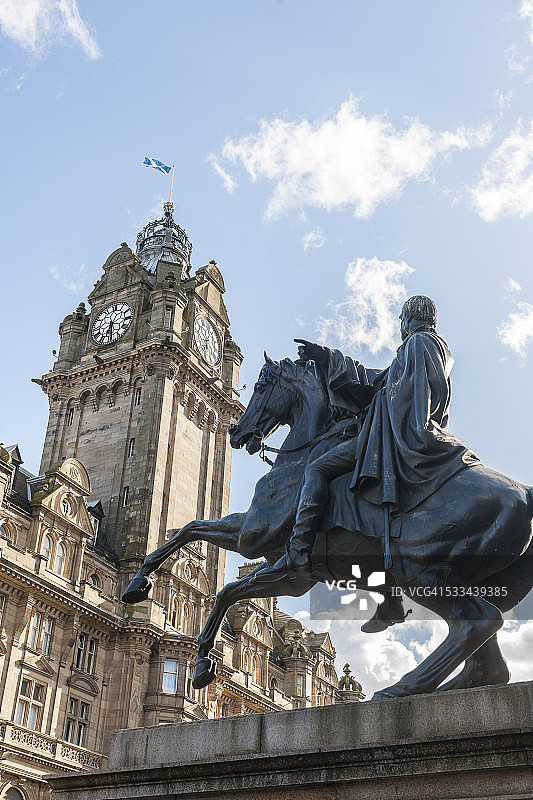 惠灵顿公爵纪念碑，位于公主街图片素材