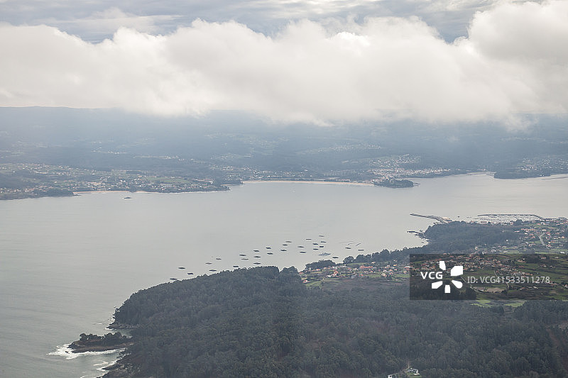 贝坦索斯河口的航拍景色图片素材