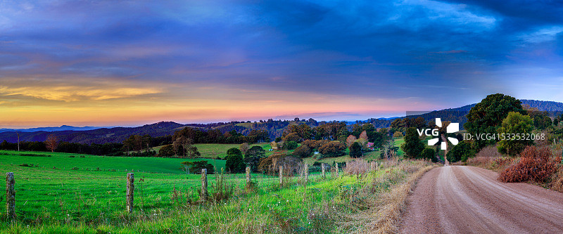 乡村日落图片素材