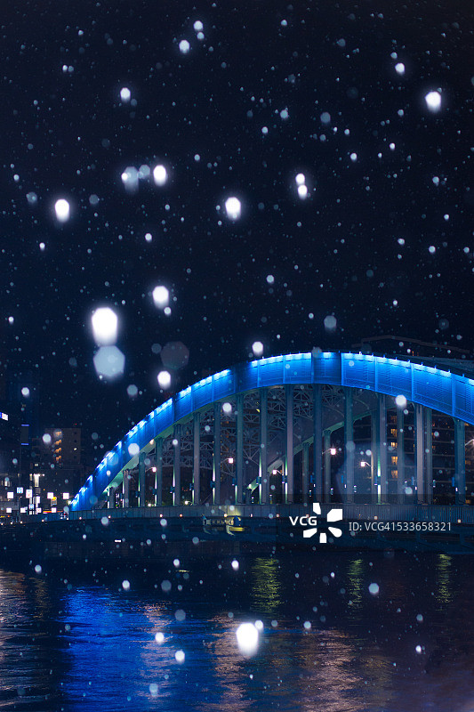 冬季的永代桥图片素材