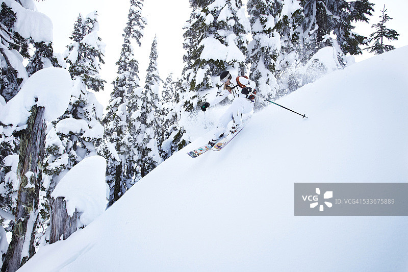 贝克山滑雪图片素材
