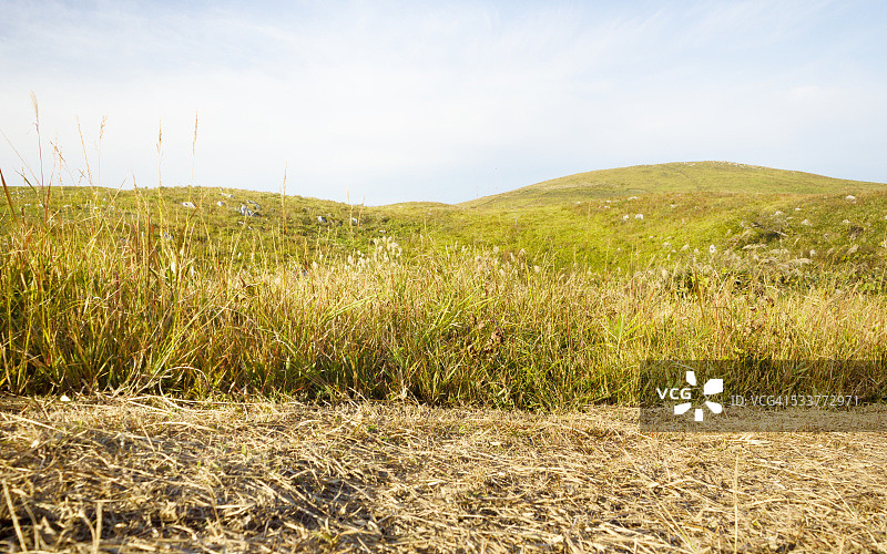日本秋吉台的秋季风光图片素材