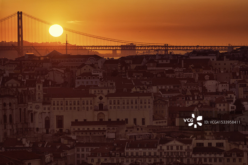 里斯本的日落图片素材