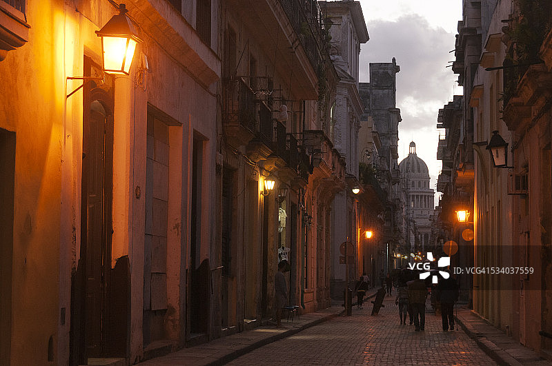 哈瓦那老城街景图片素材