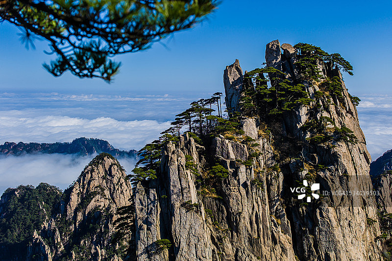 黄山始信峰图片素材