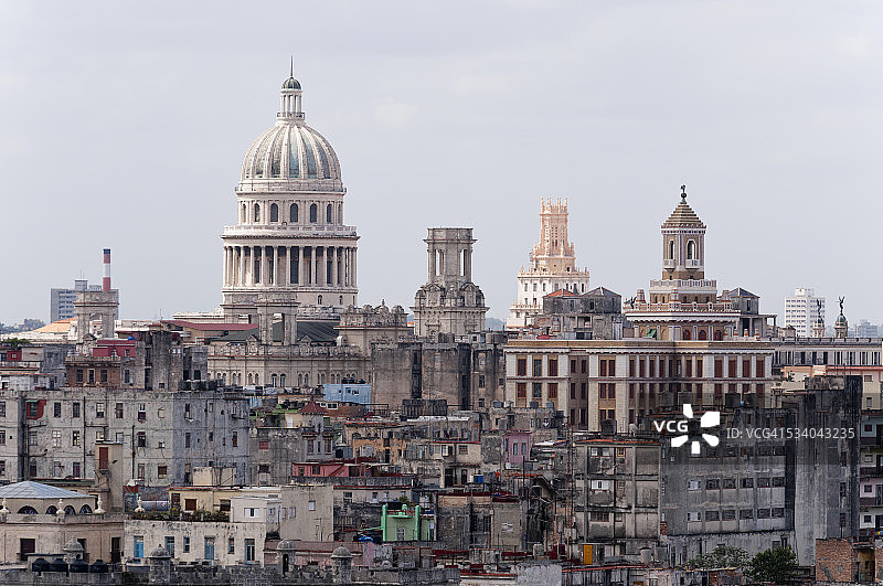 哈瓦那城市与国会大厦图片素材