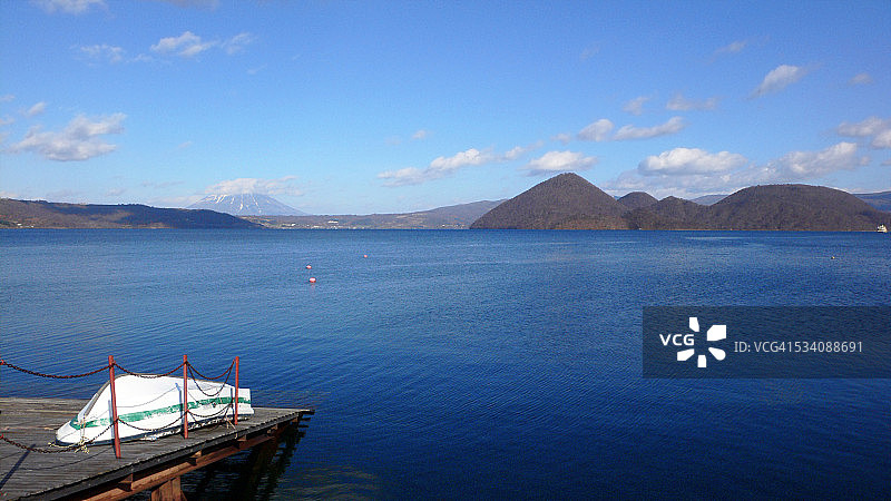 洞爷湖的优美景色图片素材