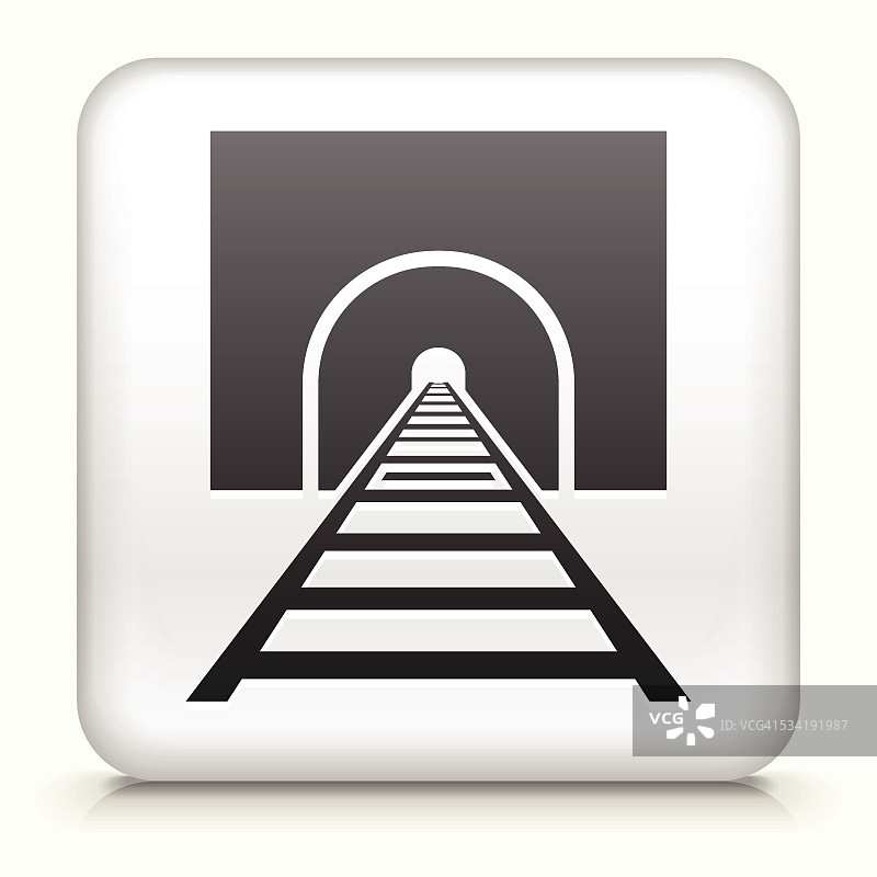 火车轨道方形按钮免版税矢量图图片素材