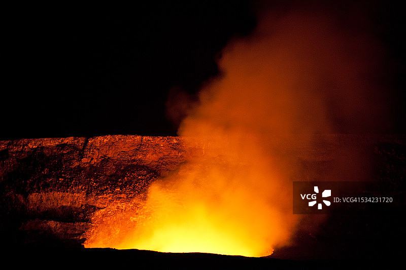 基拉韦厄火山熔岩湖图片素材