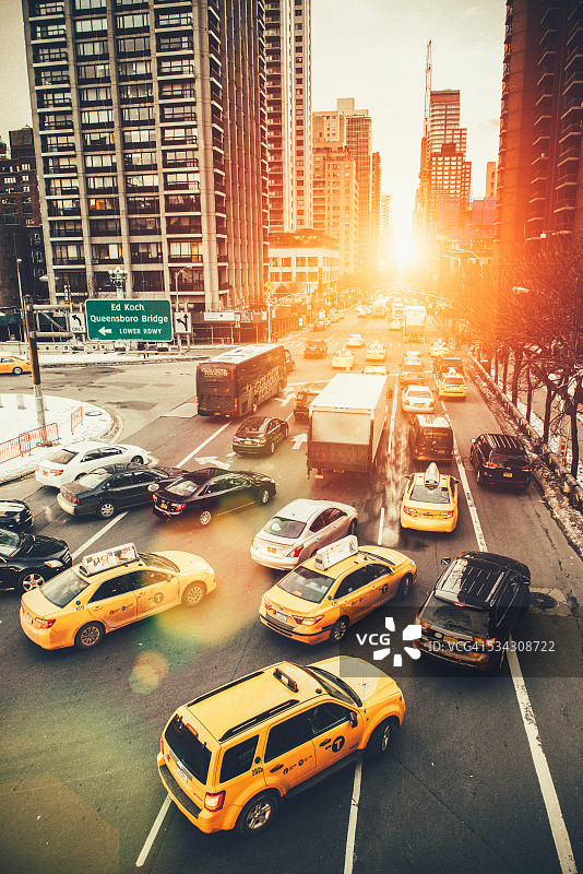 纽约市高峰时段图片素材