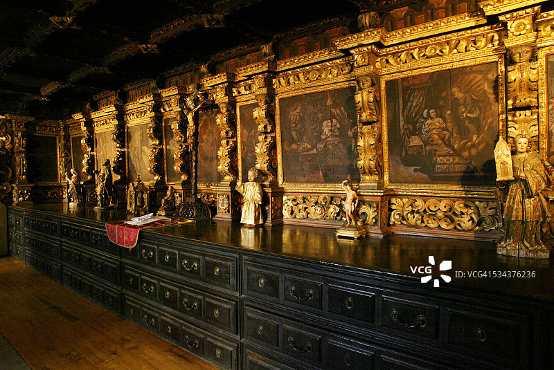 葡萄牙布拉干萨16世纪圣母玛利亚教堂图片素材