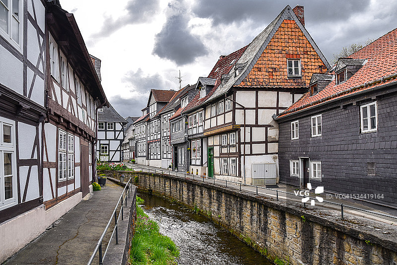 戈斯拉尔的半木结构房屋图片素材