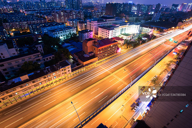 中国上海的高架道路图片素材