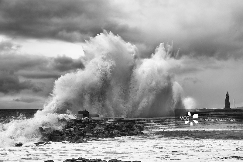 特内里费岛巴哈马尔涌浪。图片素材