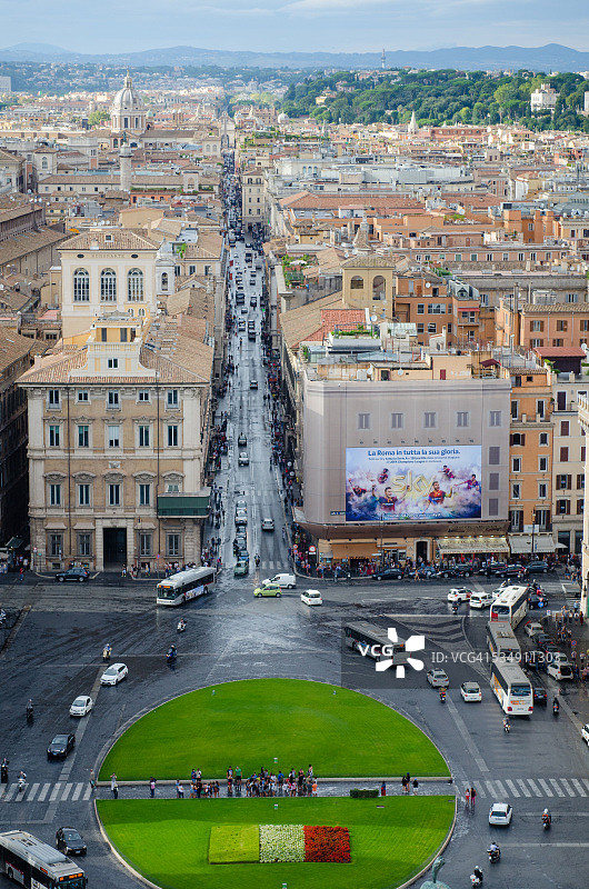 罗马科尔索大街高空景观图片素材