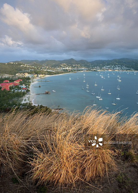圣卢西亚的罗德尼湾码头图片素材