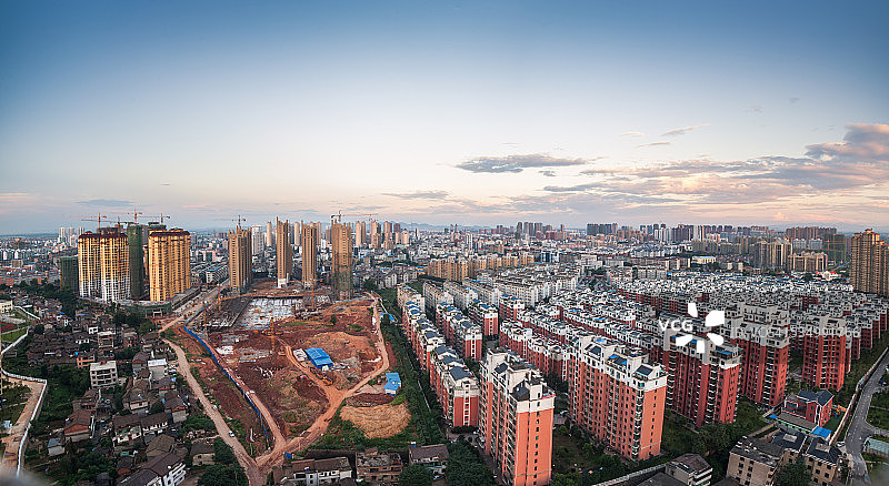 福州市房地产行业夜景图片素材