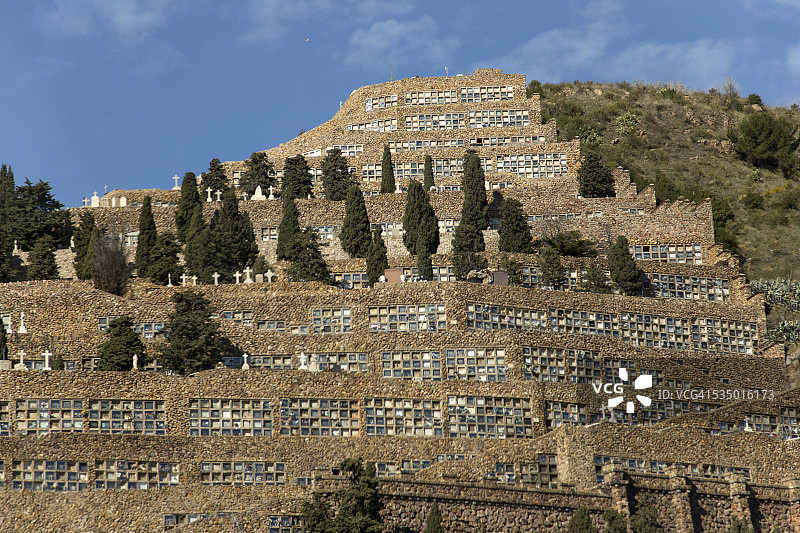 巴塞罗那蒙特惠奇公墓图片素材