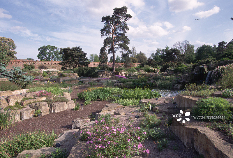 邱园的假山花园图片素材