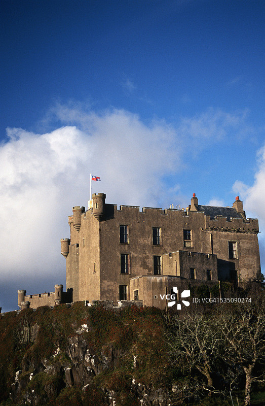 邓韦根城堡景色，苏格兰图片素材