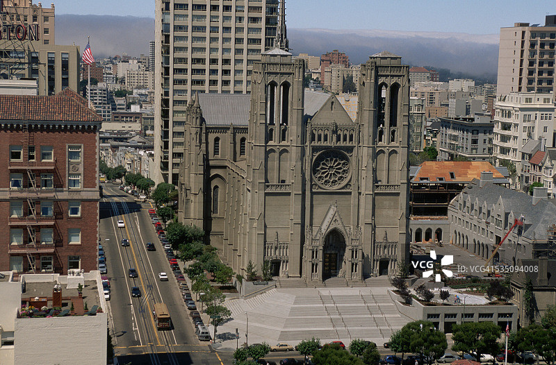格蕾丝大教堂鸟瞰图图片素材