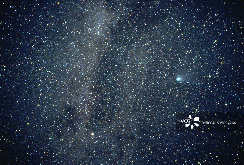 南方天空的哈雷彗星图片素材