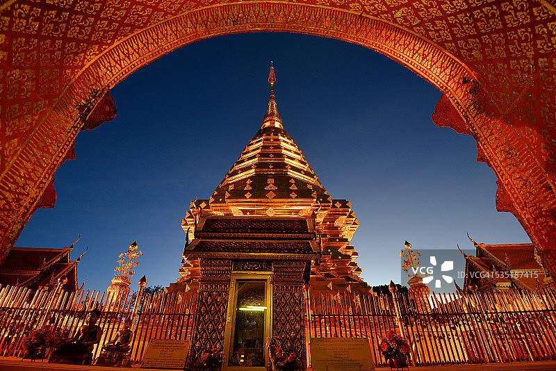 清迈双龙寺图片素材