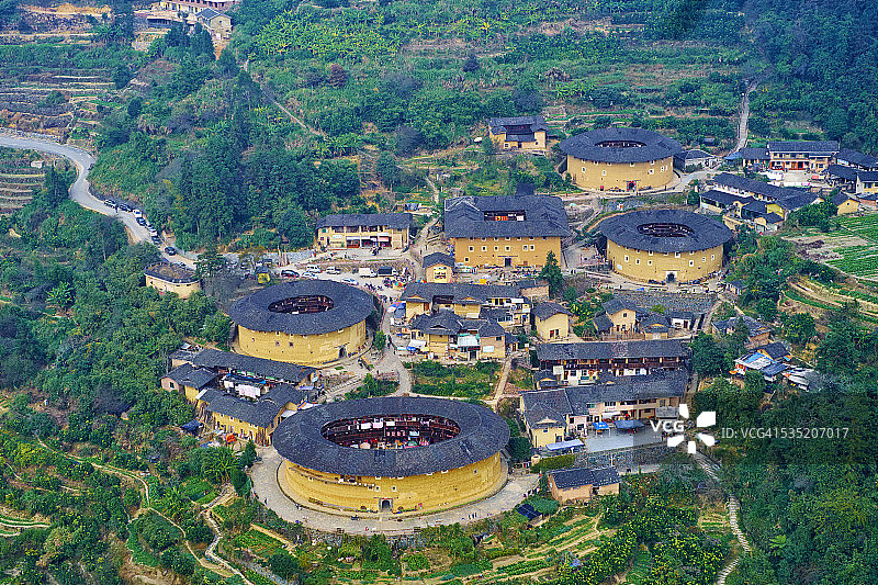 中国福建省田螺坑村图片素材