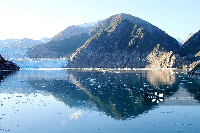 门登霍尔冰川进近图片素材