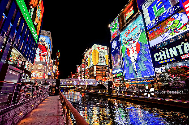 大阪道顿堀夜景图片素材