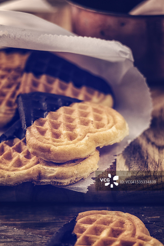 心形华夫饼图片素材