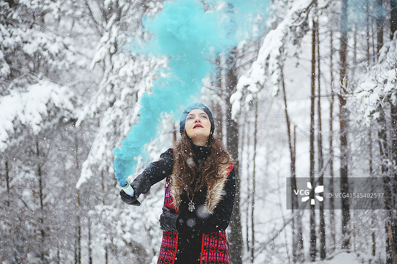 多彩的冬天图片素材