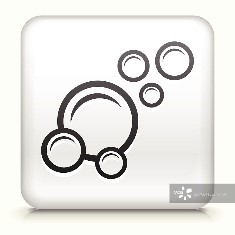 带气泡的方形按钮免版税矢量图图片素材