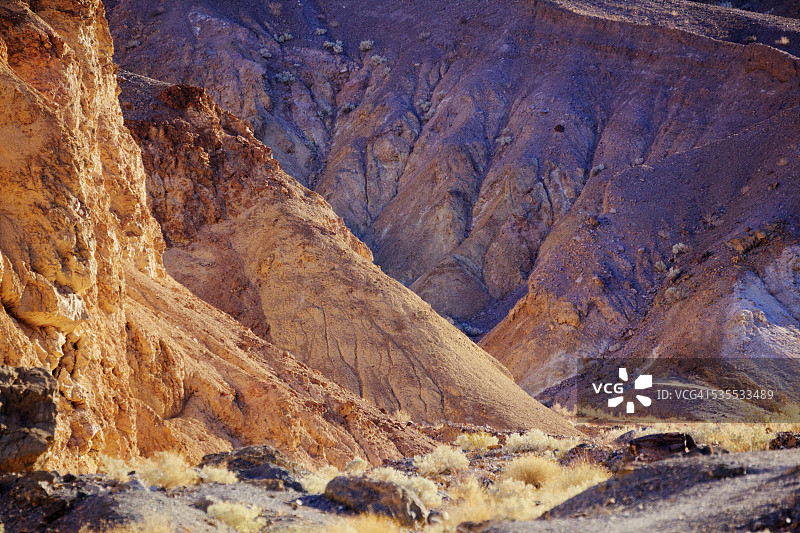 著名峡谷的地质，清晨图片素材