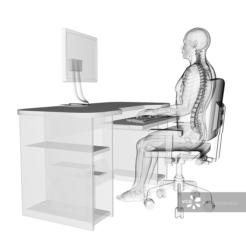 坐姿端正的人图片素材