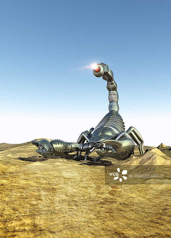 机器人蝎子艺术品图片素材