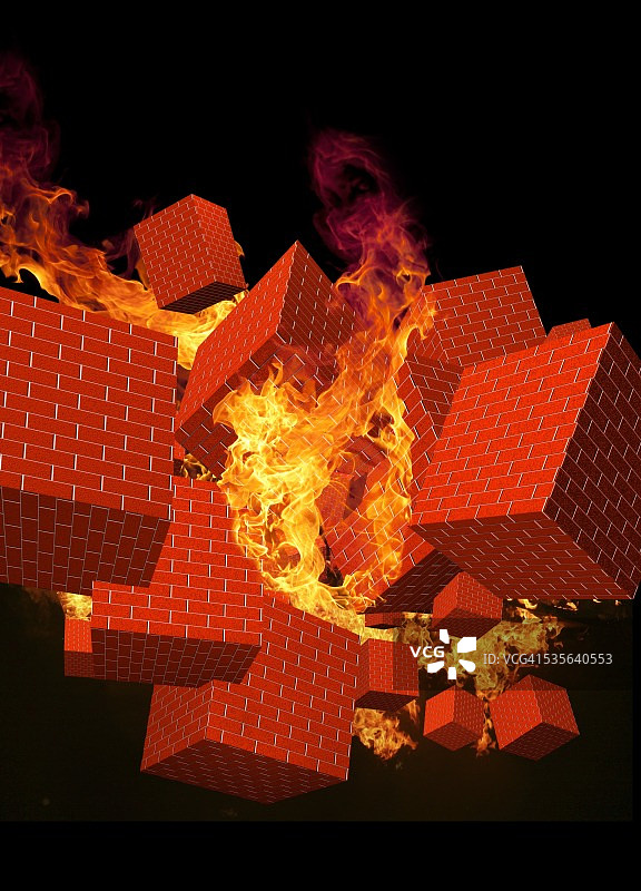 电脑防火墙插画图片素材