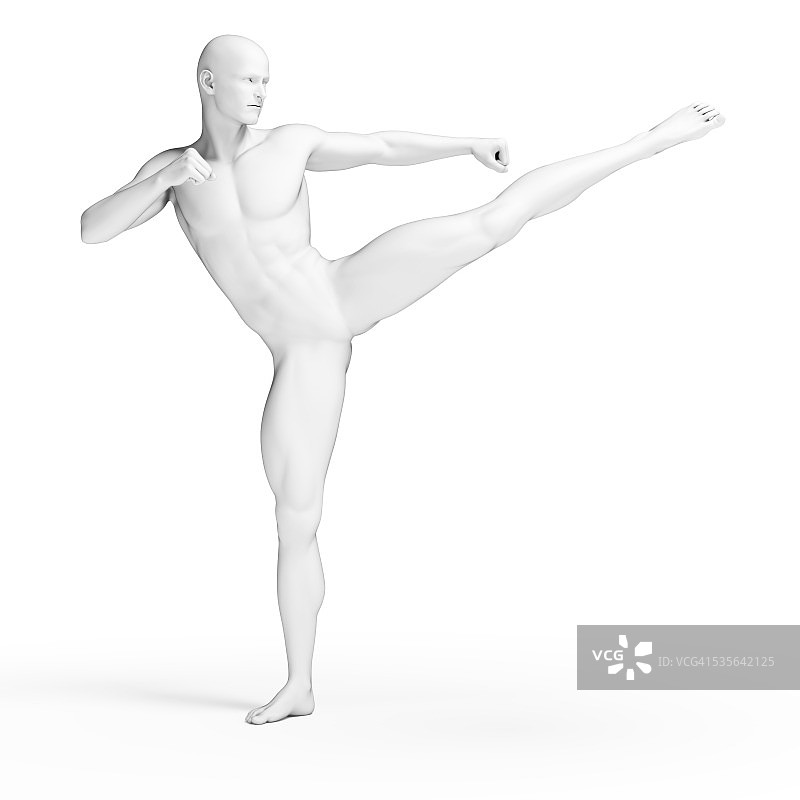 踢腿插画图片素材