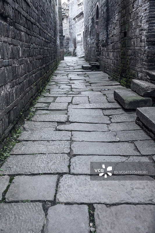 流坑的古老小巷图片素材