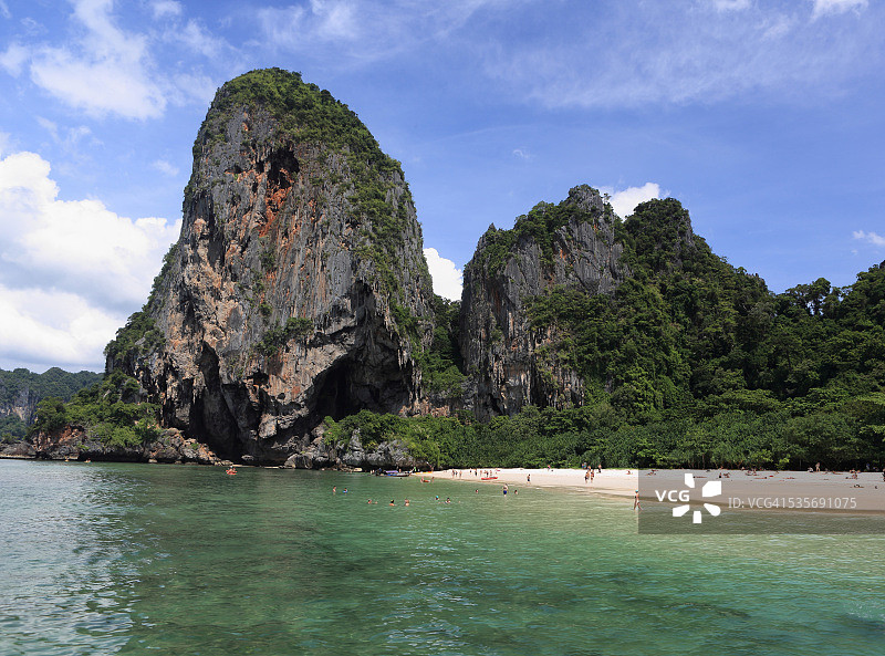 泰国甲米莱利海滩图片素材