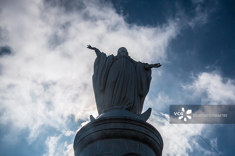 圣克里斯托瓦尔山圣殿的圣母像图片素材