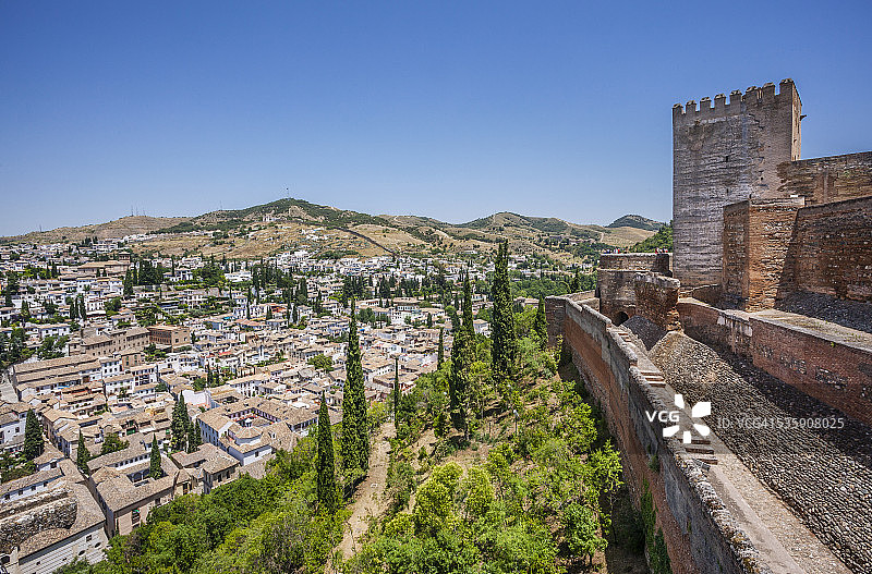 从阿尔卡萨巴看格拉纳达图片素材