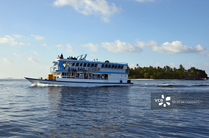 马尔代夫通勤船服务图片素材