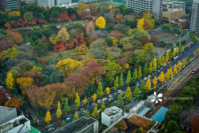 小石川后乐园航拍图片素材