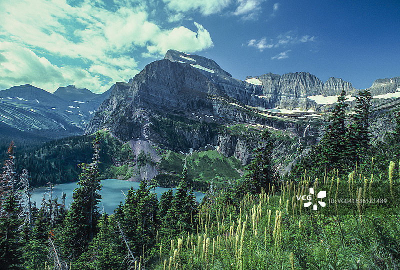 冰川国家公园的格林内尔湖图片素材